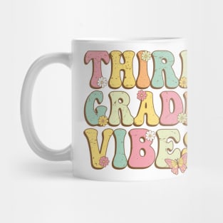 Third Grade Vibes , 3rd Grade Vibes , back to school Retro Vintage Mug